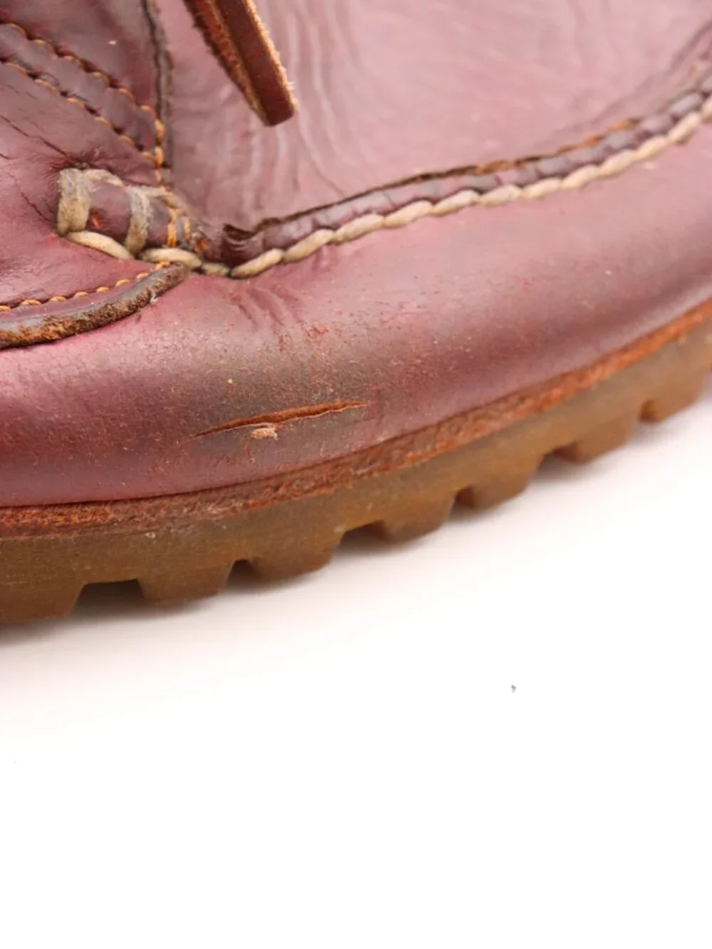 Timberland 3 Eye Men’s Size 11.5 M Lug Burgundy Leather Boat Shoes
